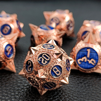 TRPG 16 มม โพลีฟรอนท์ DND โลหะไดส์ มัลติคอลเลอร์ Custom Meteor Hammer