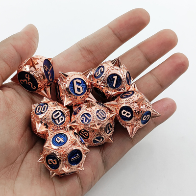 TRPG 16 มม โพลีฟรอนท์ DND โลหะไดส์ มัลติคอลเลอร์ Custom Meteor Hammer