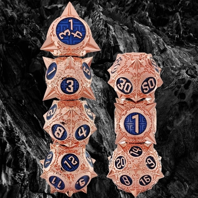 TRPG 16 มม โพลีฟรอนท์ DND โลหะไดส์ มัลติคอลเลอร์ Custom Meteor Hammer