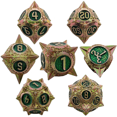 TRPG 16 มม โพลีฟรอนท์ DND โลหะไดส์ มัลติคอลเลอร์ Custom Meteor Hammer