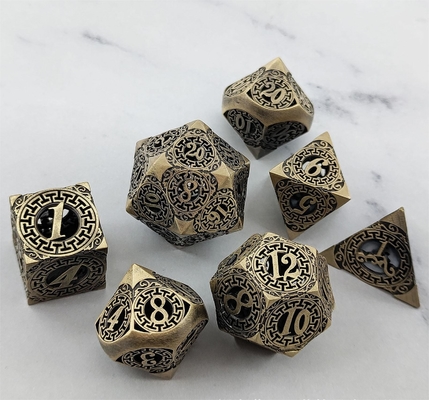 Back To Metal Dice Set Kusalukono มัลติเฟซเชียล COC DND RPG ด้าม