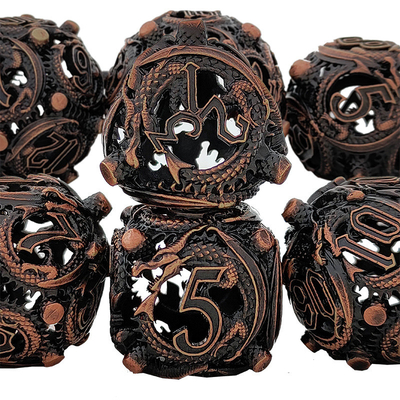 Longkong Circle Metal Dice Set DND Dungeon And Multi -Noodle RPG เกมหมากรุก