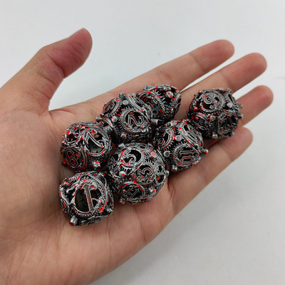 Longkong Circle Metal Dice Set DND Dungeon And Multi -Noodle RPG เกมหมากรุก
