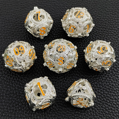 Longkong Circle Metal Dice Set DND Dungeon And Multi -Noodle RPG เกมหมากรุก