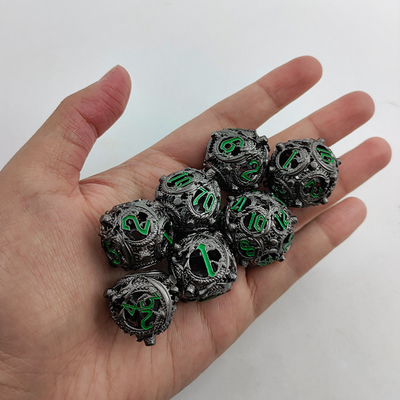Longkong Circle Metal Dice Set DND Dungeon And Multi -Noodle RPG เกมหมากรุก