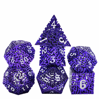 สูตรลูกเต๋าโลหะ Hollow Maze DND Krusu'S Call RPG มีหลายด้าน