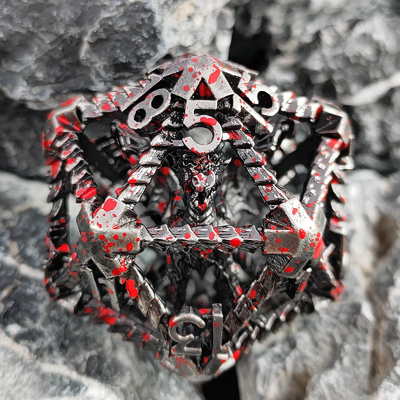 20 ด้าน โลหะเหลี่ยมลูกเต๋า D20 DND ขนาดใหญ่ RPG Polyhedral Dungeons และมังกร