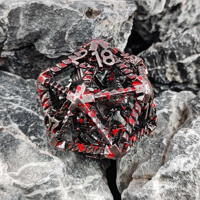 20 ด้าน โลหะเหลี่ยมลูกเต๋า D20 DND ขนาดใหญ่ RPG Polyhedral Dungeons และมังกร