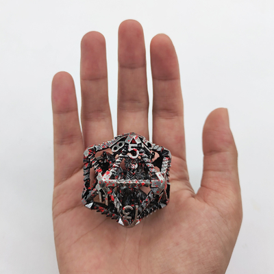 20 ด้าน โลหะเหลี่ยมลูกเต๋า D20 DND ขนาดใหญ่ RPG Polyhedral Dungeons และมังกร