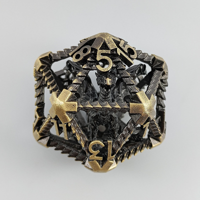20 ด้าน โลหะเหลี่ยมลูกเต๋า D20 DND ขนาดใหญ่ RPG Polyhedral Dungeons และมังกร