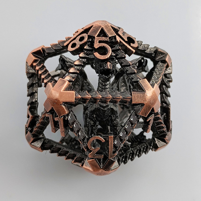 20 ด้าน โลหะเหลี่ยมลูกเต๋า D20 DND ขนาดใหญ่ RPG Polyhedral Dungeons และมังกร