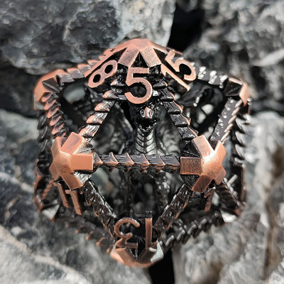 20 ด้าน โลหะเหลี่ยมลูกเต๋า D20 DND ขนาดใหญ่ RPG Polyhedral Dungeons และมังกร