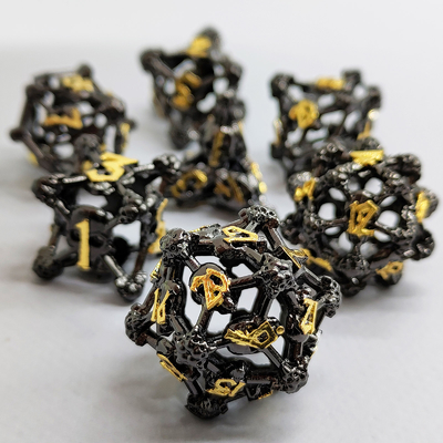 Hollow Skull Multi Face Metal Dice Set Dungeon และมังกร RPG #DND