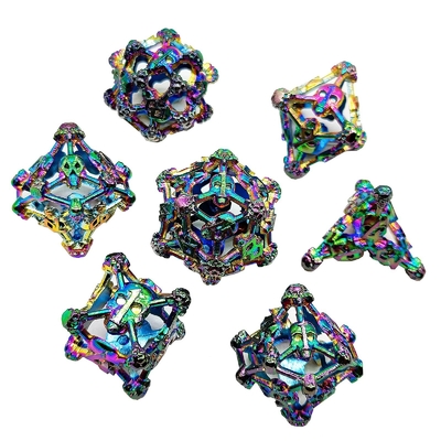 Hollow Skull Multi Face Metal Dice Set Dungeon และมังกร RPG #DND