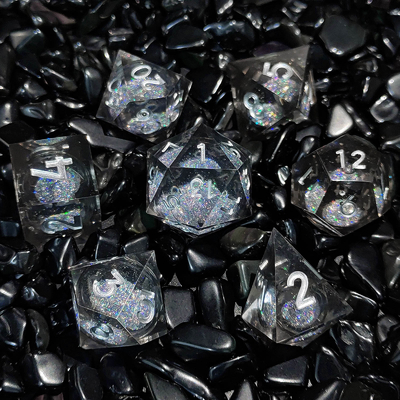 แร่ไหลหลายสี รีซิน Dice Set DND Cruzu'S Call RPG#COC