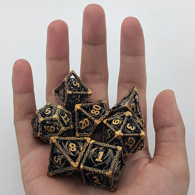 เซ็ตลูกเต๋าโลหะหลายหน้า D20 ดัดคม ดรากอนบิน