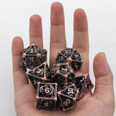 เซ็ตลูกเต๋าโลหะหลายหน้า D20 ดัดคม ดรากอนบิน
