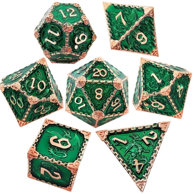 มูลติ -ฟาเซตต์เมทัล RPG ด้ามบิน มังกรแข็ง มังกรเรียบ DND