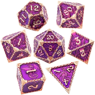 มูลติ -ฟาเซตต์เมทัล RPG ด้ามบิน มังกรแข็ง มังกรเรียบ DND