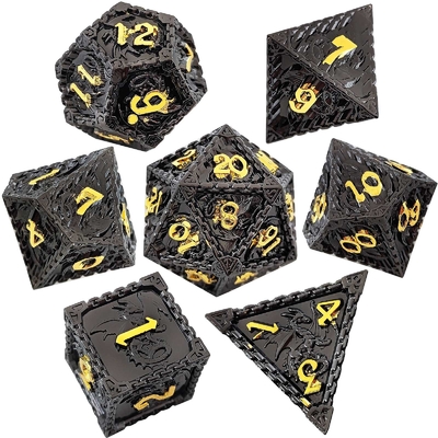 มูลติ -ฟาเซตต์เมทัล RPG ด้ามบิน มังกรแข็ง มังกรเรียบ DND