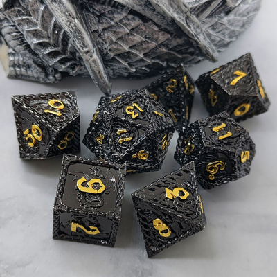 มูลติ -ฟาเซตต์เมทัล RPG ด้ามบิน มังกรแข็ง มังกรเรียบ DND