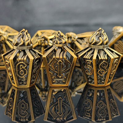 Bird Cage Hollow Multi-Face Metal Dice Of Bade Gate Dungeon และ DND#RPG การเล่นพนันบอล