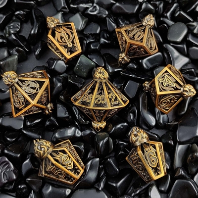 Bird Cage Hollow Multi-Face Metal Dice Of Bade Gate Dungeon และ DND#RPG การเล่นพนันบอล