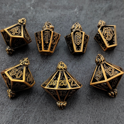 Bird Cage Hollow Multi-Face Metal Dice Of Bade Gate Dungeon และ DND#RPG การเล่นพนันบอล