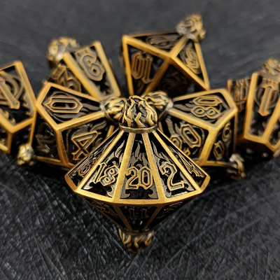 Bird Cage Hollow Multi-Face Metal Dice Of Bade Gate Dungeon และ DND#RPG การเล่นพนันบอล