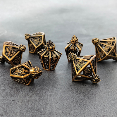 Bird Cage Hollow Multi-Face Metal Dice Of Bade Gate Dungeon และ DND#RPG การเล่นพนันบอล