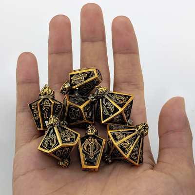 Bird Cage Hollow Multi-Face Metal Dice Of Bade Gate Dungeon และ DND#RPG การเล่นพนันบอล