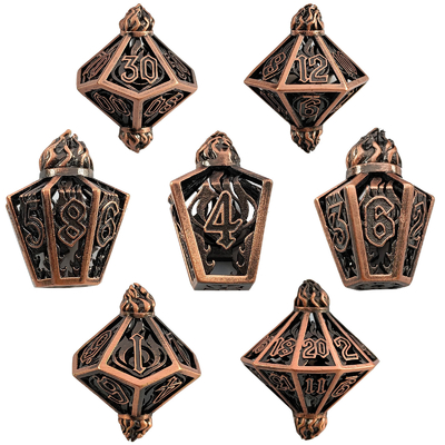 Bird Cage Hollow Multi-Face Metal Dice Of Bade Gate Dungeon และ DND#RPG การเล่นพนันบอล