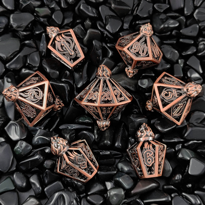 Bird Cage Hollow Multi-Face Metal Dice Of Bade Gate Dungeon และ DND#RPG การเล่นพนันบอล