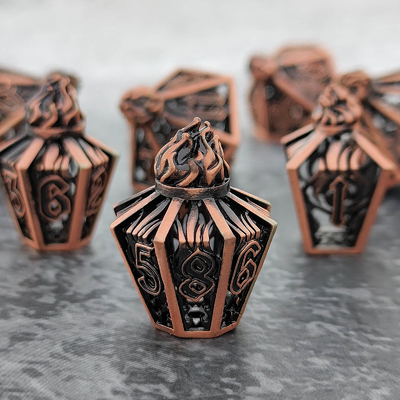 Bird Cage Hollow Multi-Face Metal Dice Of Bade Gate Dungeon และ DND#RPG การเล่นพนันบอล