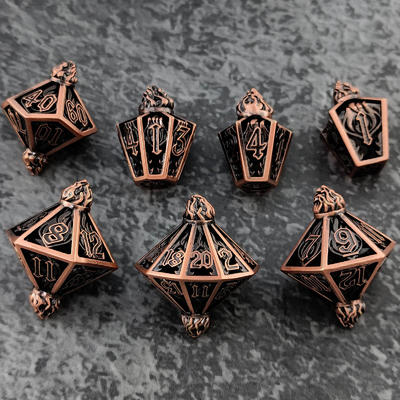 Bird Cage Hollow Multi-Face Metal Dice Of Bade Gate Dungeon และ DND#RPG การเล่นพนันบอล