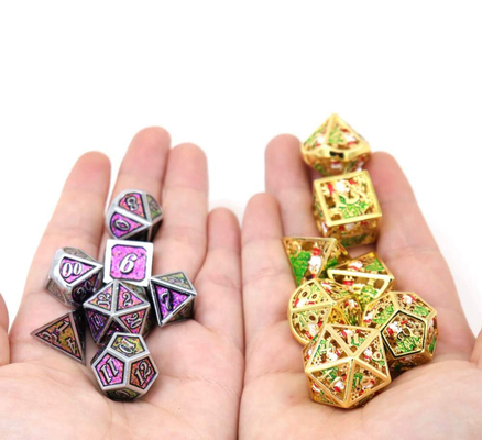 คริสต์มาสต์โฮลล์ มัลติ นู๊ดเล่ห์ โลหะไพ่ลูกเต๋า ดิจิตอล DND มังกรและ Dungeon TRPG หลายด้าน