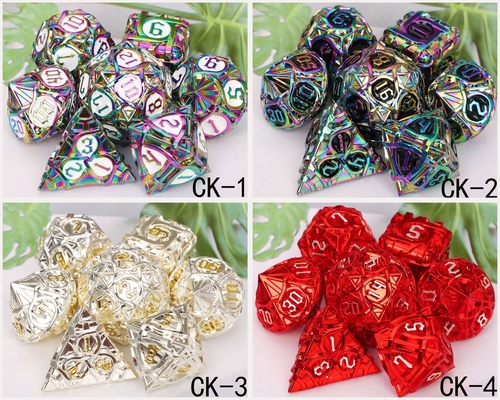 หนาม สีเหล็ก เซ็ตลูกเต๋า แฟนตาซี DND เกมโต๊ะหลายด้าน
