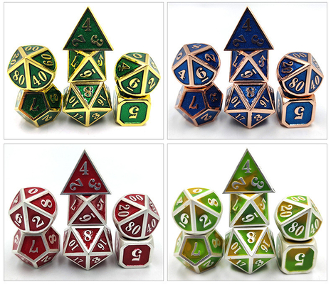 DND RPG มินิเมทัลไดส์ วิ่งกลุ่มเกมสําหรับเกมโต๊ะหลายใบหน้า