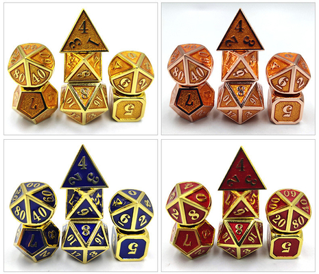 DND RPG มินิเมทัลไดส์ วิ่งกลุ่มเกมสําหรับเกมโต๊ะหลายใบหน้า