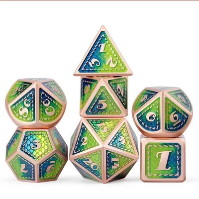 มังกรสกะเล โลหะแข็ง สูตรลูกเต๋าหลายสี DND RPG สีสดใส