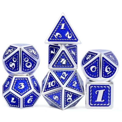 มังกรสกะเล โลหะแข็ง สูตรลูกเต๋าหลายสี DND RPG สีสดใส