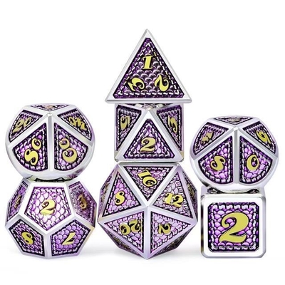 มังกรสกะเล โลหะแข็ง สูตรลูกเต๋าหลายสี DND RPG สีสดใส
