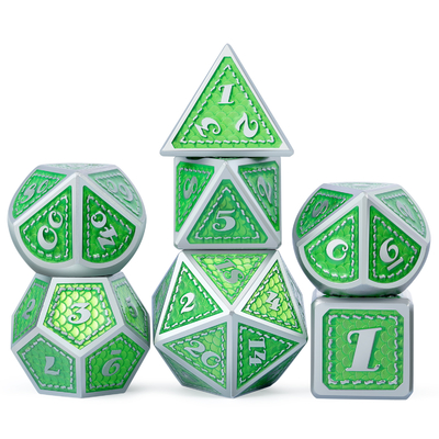 มังกรสกะเล โลหะแข็ง สูตรลูกเต๋าหลายสี DND RPG สีสดใส