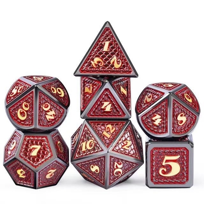 มังกรสกะเล โลหะแข็ง สูตรลูกเต๋าหลายสี DND RPG สีสดใส