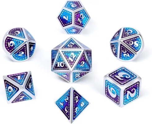 มังกรสกะเล โลหะแข็ง สูตรลูกเต๋าหลายสี DND RPG สีสดใส