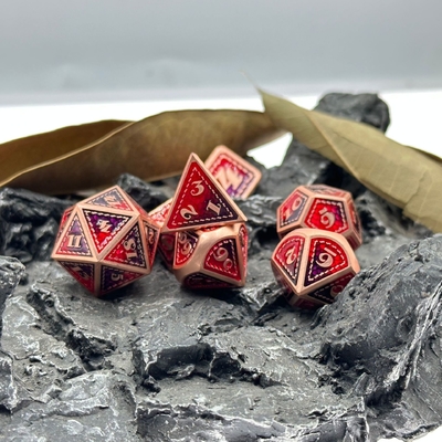 มังกรสกะเล โลหะแข็ง สูตรลูกเต๋าหลายสี DND RPG สีสดใส