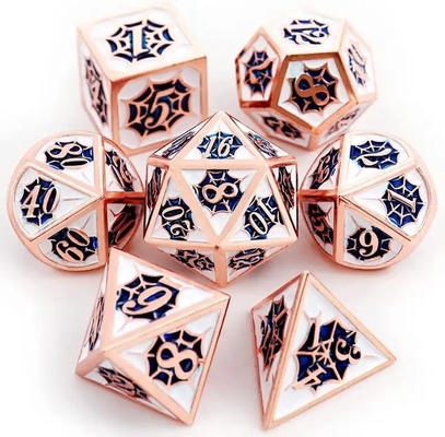 Spider-Man เซตลูกเต๋าหลายขั้วโลหะแข็ง DND RPG สไตล์หรู