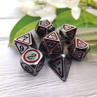 เซตลูกเต๋าโลหะทองแดงโบราณ คนที่ 5 สีเกมส์ ลูกเต๋าผสมดิน