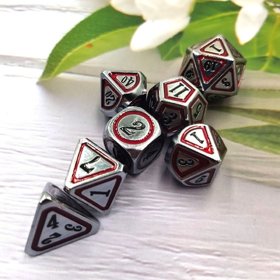 เซตลูกเต๋าโลหะทองแดงโบราณ คนที่ 5 สีเกมส์ ลูกเต๋าผสมดิน