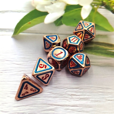 DND RPG โลหะแข็ง เสื้อลูกเต๋า เทคโนโลยีว่ายน้ําไฟฟ้า